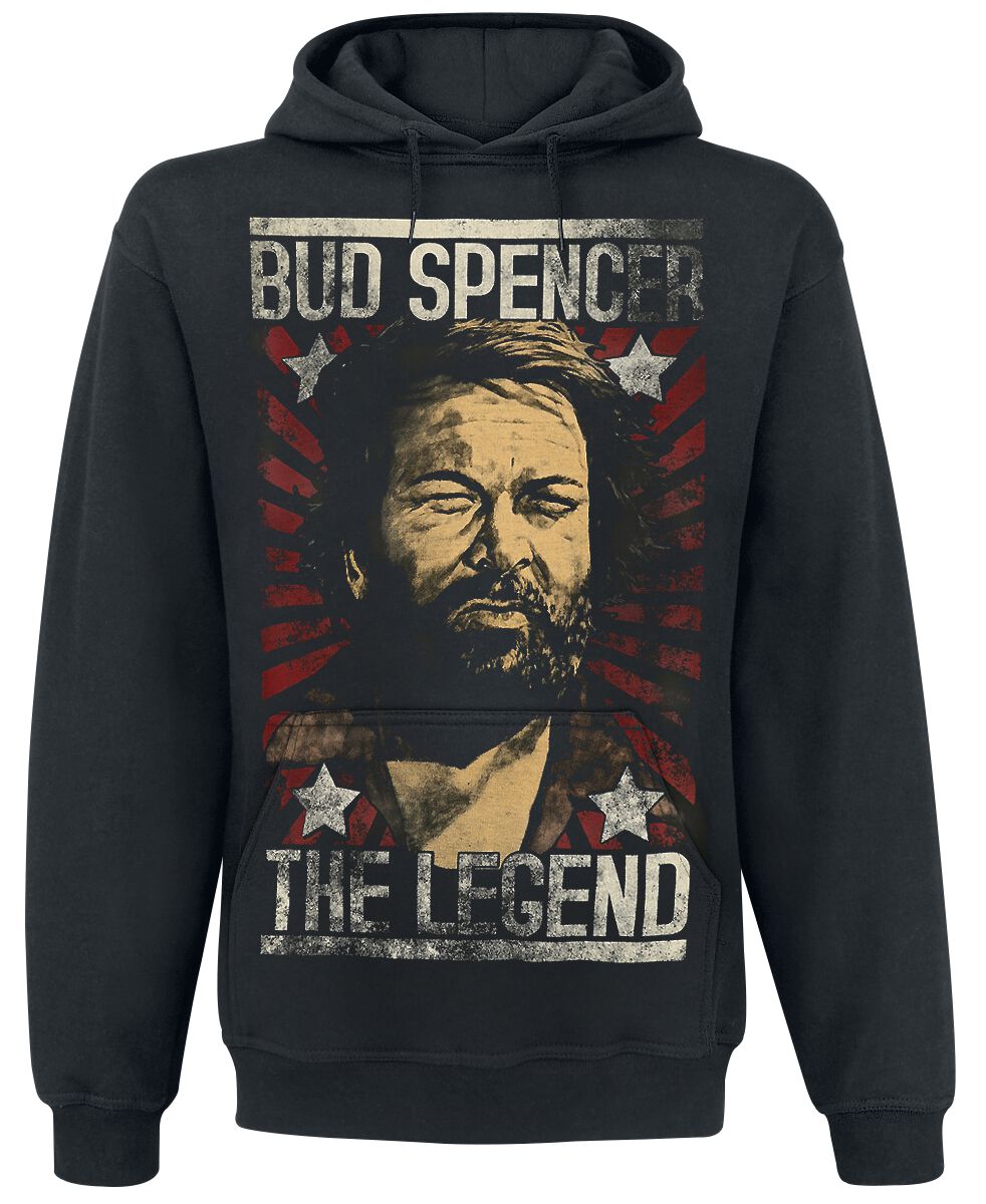 Bud Spencer Kapuzenpullover - The Legend - L bis 3XL - für Männer - Größe L - schwarz  - Lizenzierter Fanartikel
