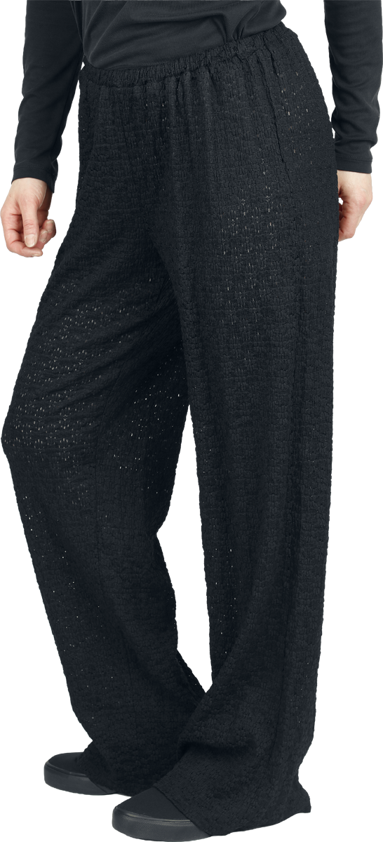 Thumbnail - RED by EMP Lace Wide Pants Stoffhose schwarz in XXL