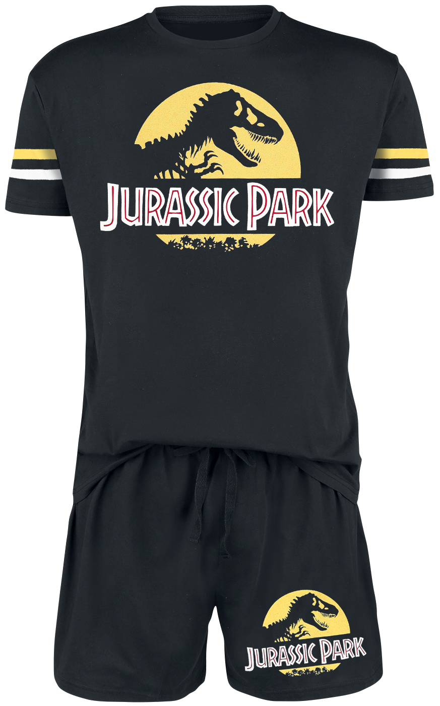 Jurassic Park - Logo - Schlafanzug - schwarz - EMP Exklusiv!