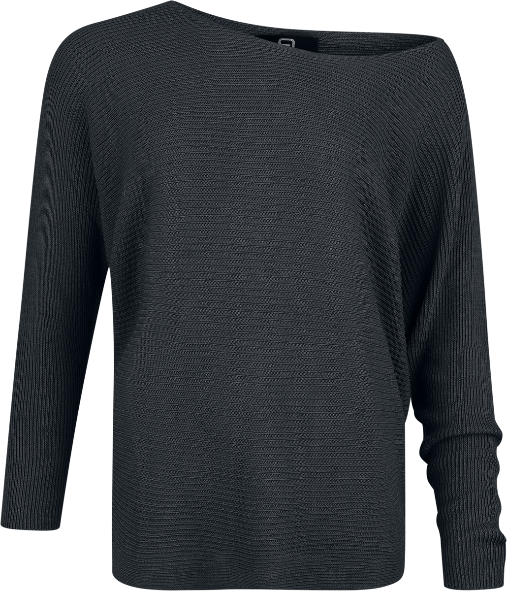 Thumbnail - RED by EMP Cosy Bat Sleeve Knit Langarmshirt schwarz in M