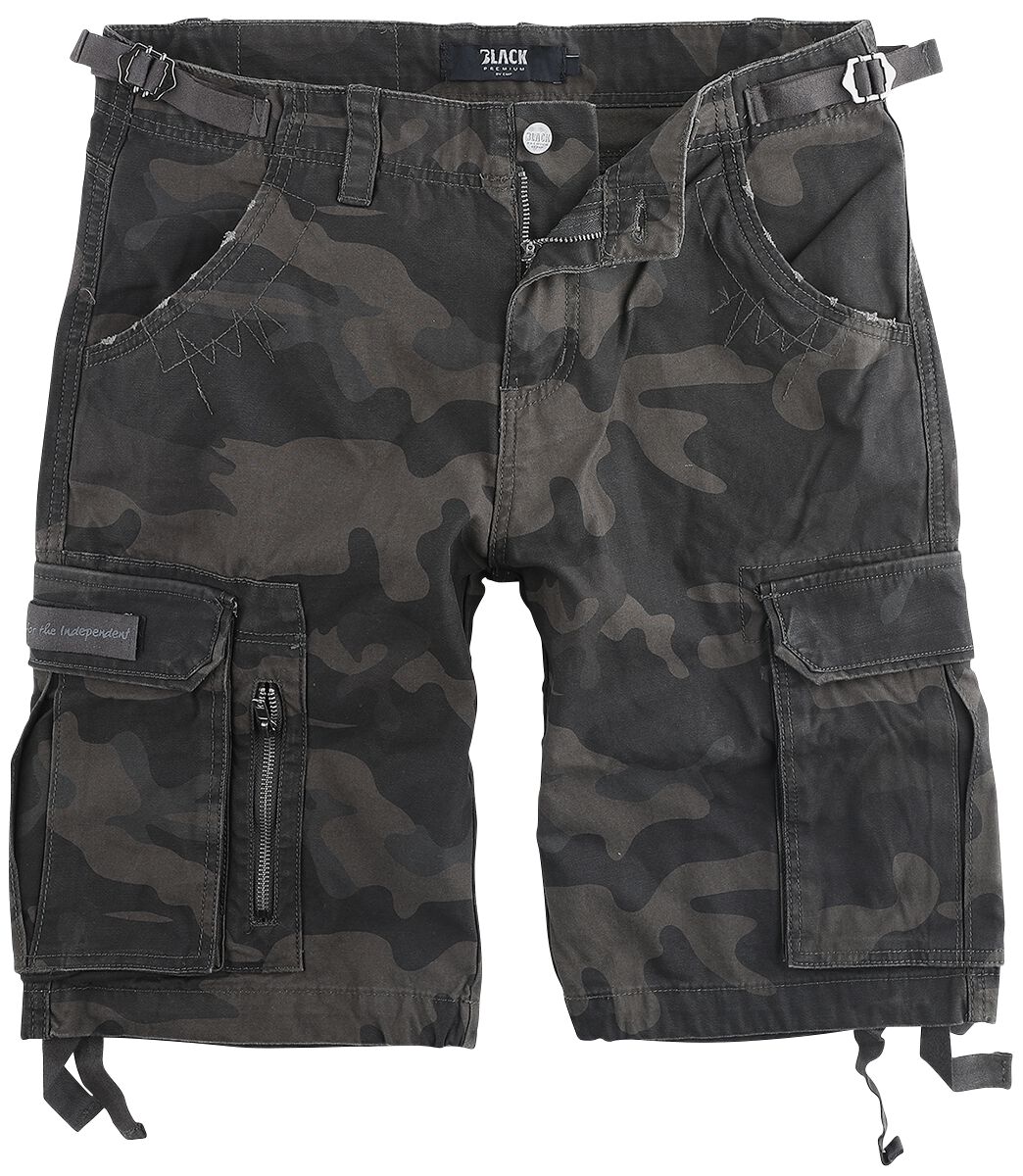 Levně Black Premium by EMP Army Vintage Shorts Šortky tmavě maskáčová