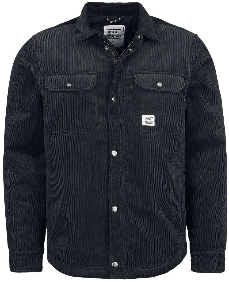Levně Vintage Industries Vycpaná, košilová bunda Steven Bunda černá
