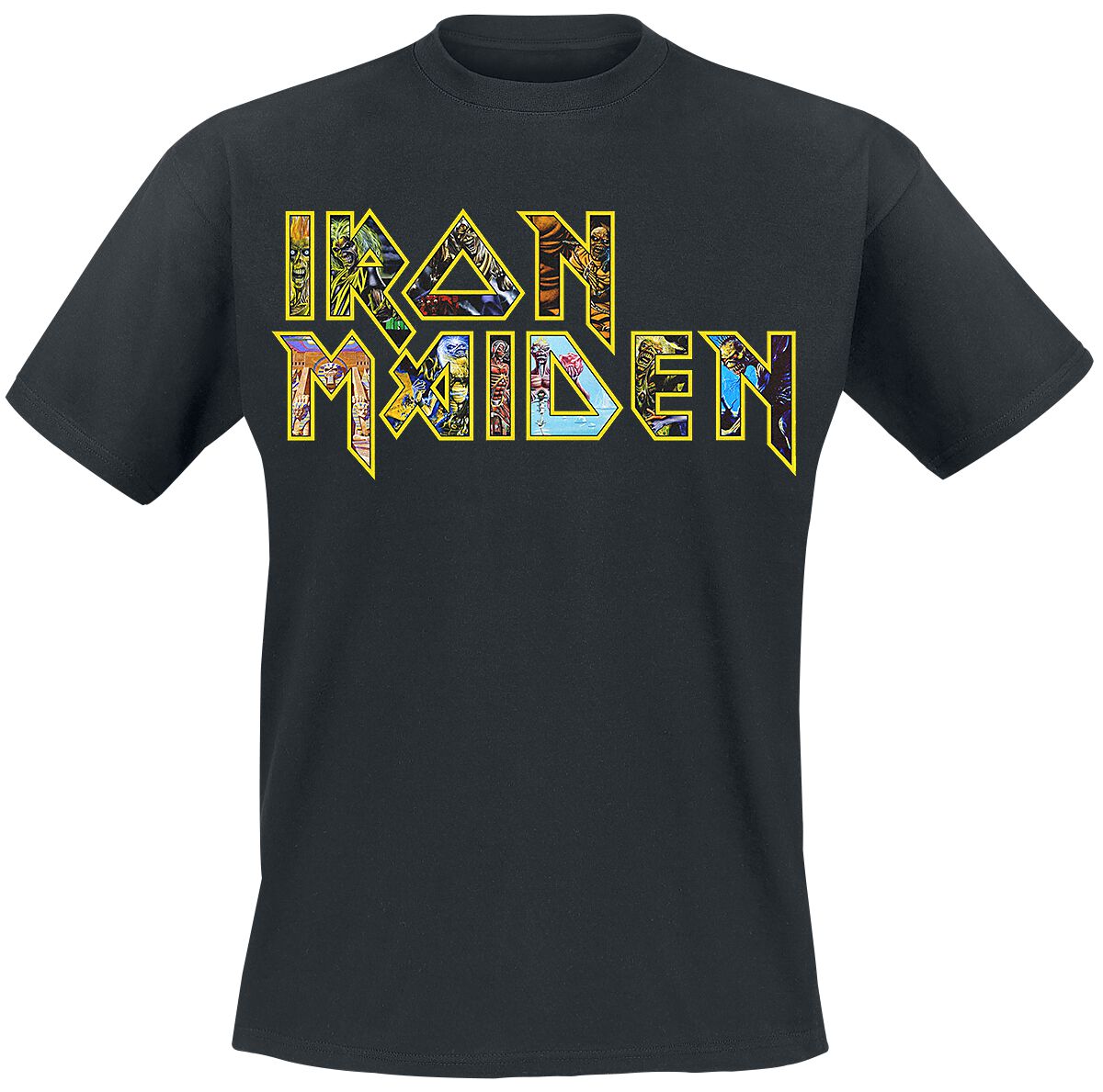 Levně Iron Maiden Eddies Logo Tričko černá