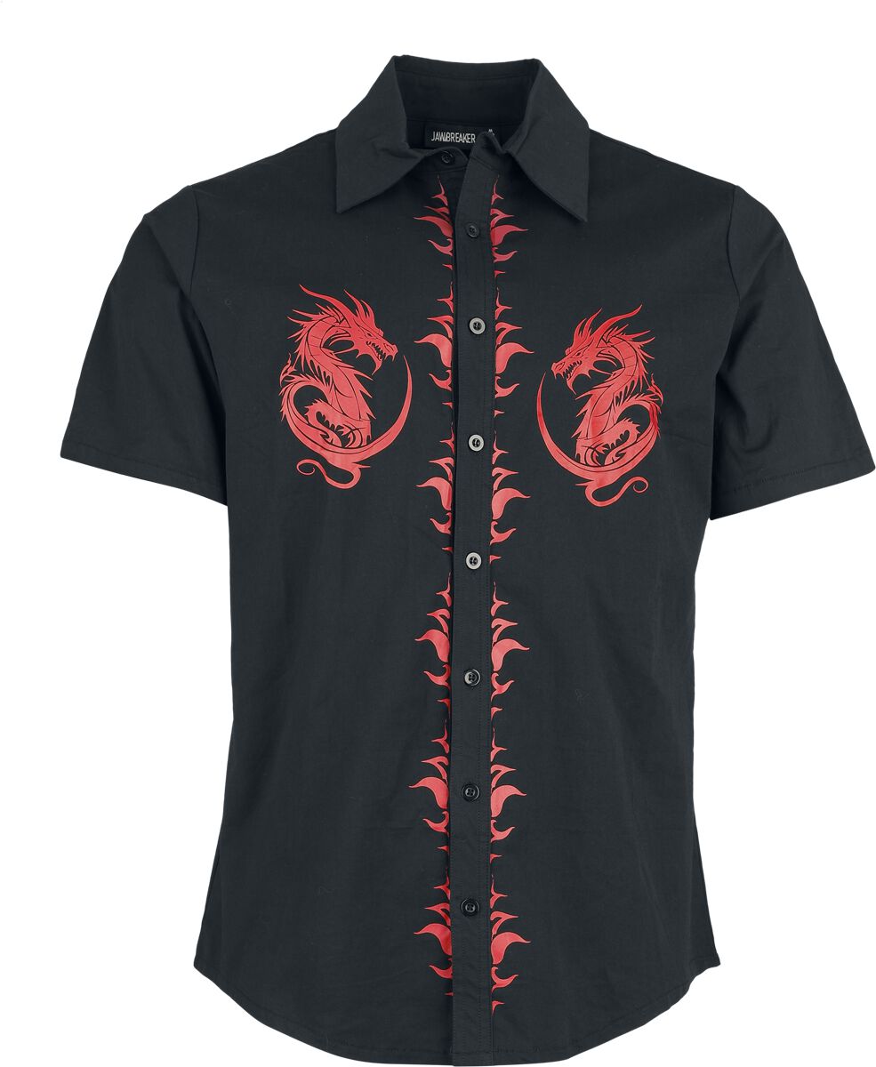 Dragon And Flame Printed Shirt Jawbreaker - Kurzarmhemd -