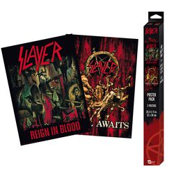 Set 2 Chibi Posters 52x38 Reign In Blood / Hell Awaits, Slayer, Poster