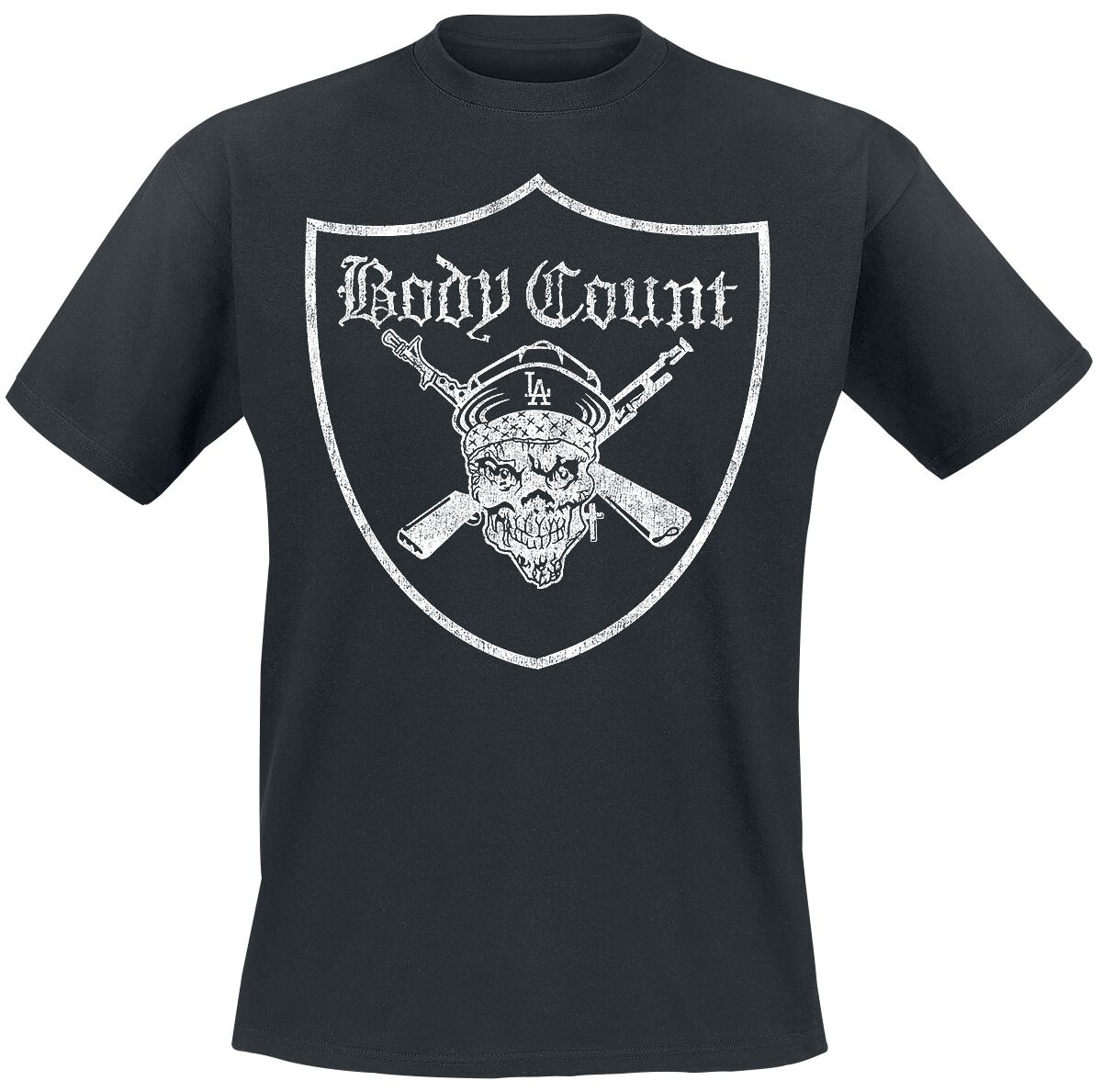 Levně Body Count Gunner Pirate Shield Tričko černá