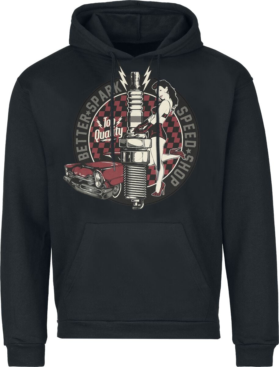 Sweat-shirt à capuche  de Gasoline Bandit - Better Spark - M à 4XL - pour Homme - noir