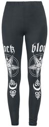 Leggings mit auffälligem Print auf dem Bein, Black Blood by Gothicana, Leggings