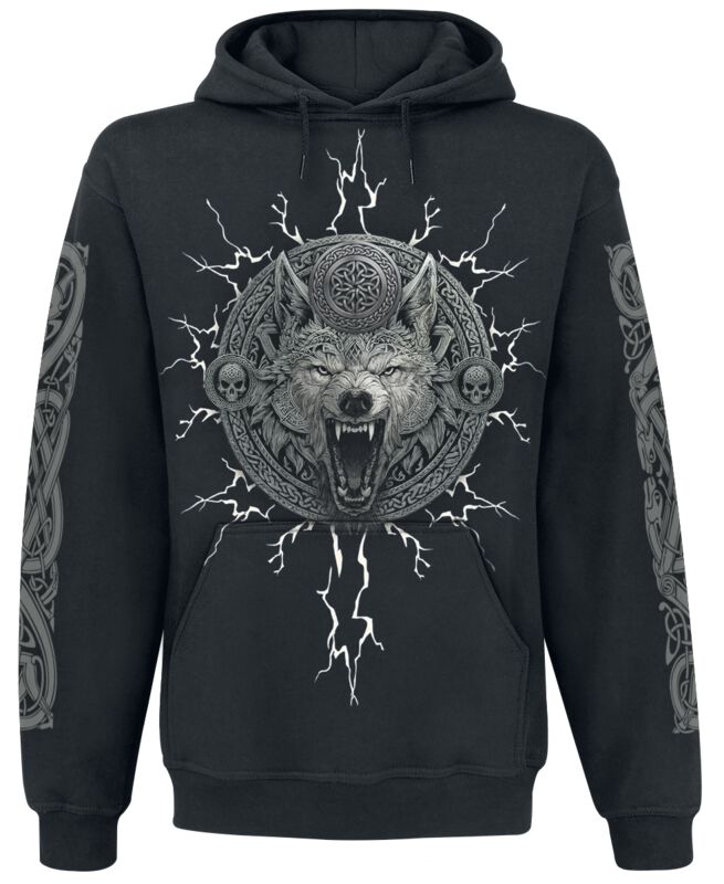 Spiral Kapuzenpullover - Valhalla - S bis 4XL - für Männer - Größe 4XL - schwarz