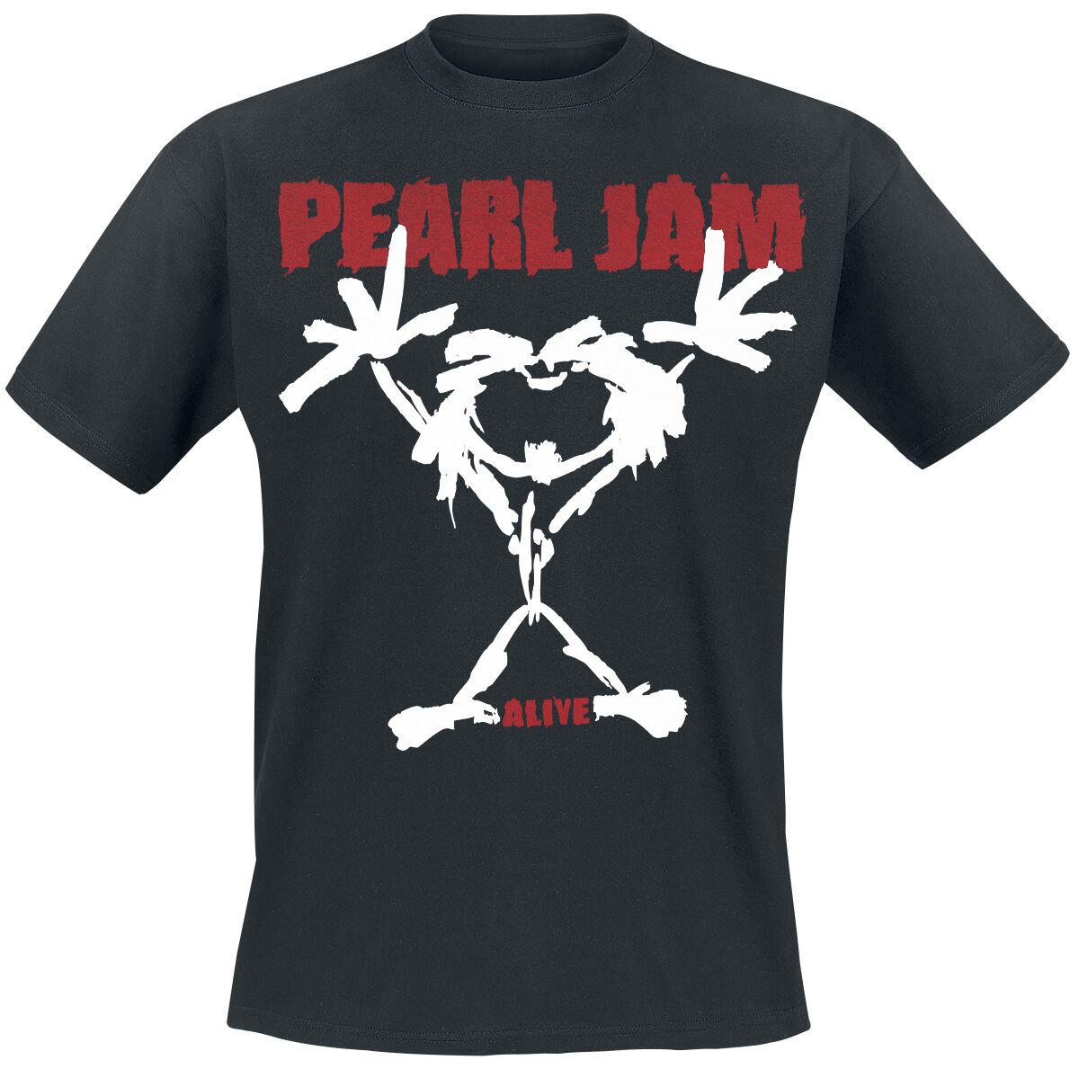 Pearl Jam T-Shirt - Stickman - S bis XXL - für Männer - Größe M - schwarz  - Lizenziertes Merchandise!