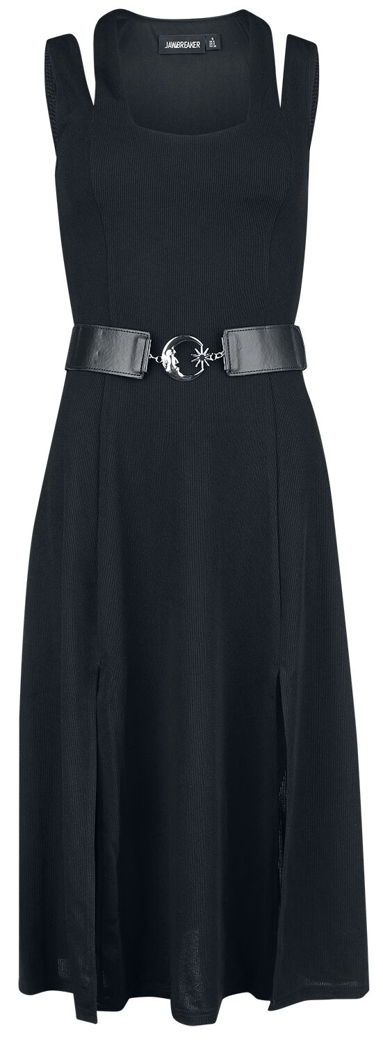 Jawbreaker Kleid knielang - Midi Dress With Shoulder Slashes - XS bis 4XL - für Damen - Größe M - schwarz
