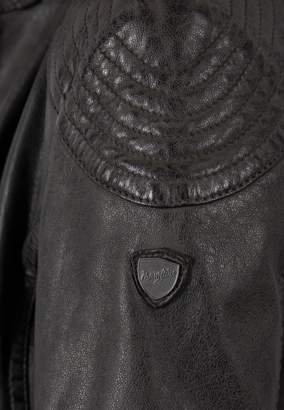 Thumbnail - Mauritius Cacey LEGV Lederjacke anthrazit in L