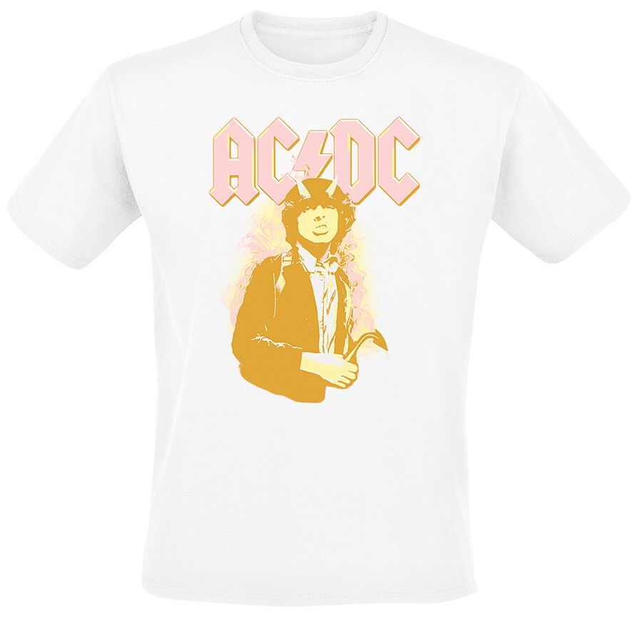 AC/DC T-Shirt - Devil - S bis XXL - für Männer - Größe L - weiß  - Lizenziertes Merchandise!
