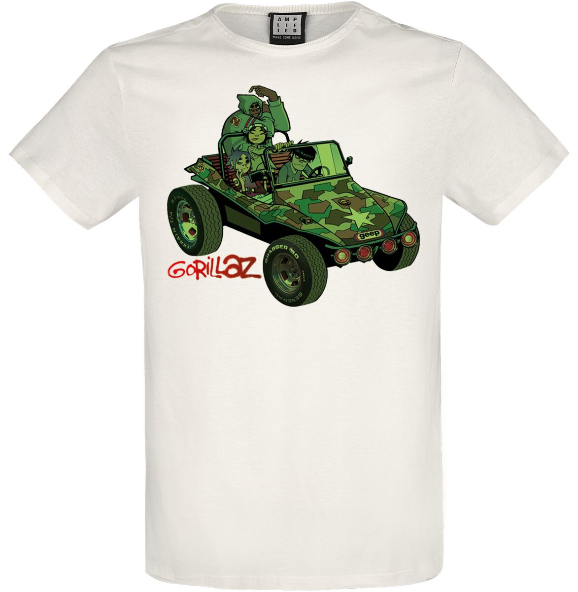 Gorillaz T-Shirt - Amplified Collection - Geep - L bis XXL - für Männer - Größe XL - altweiß  - Lizenziertes Merchandise!