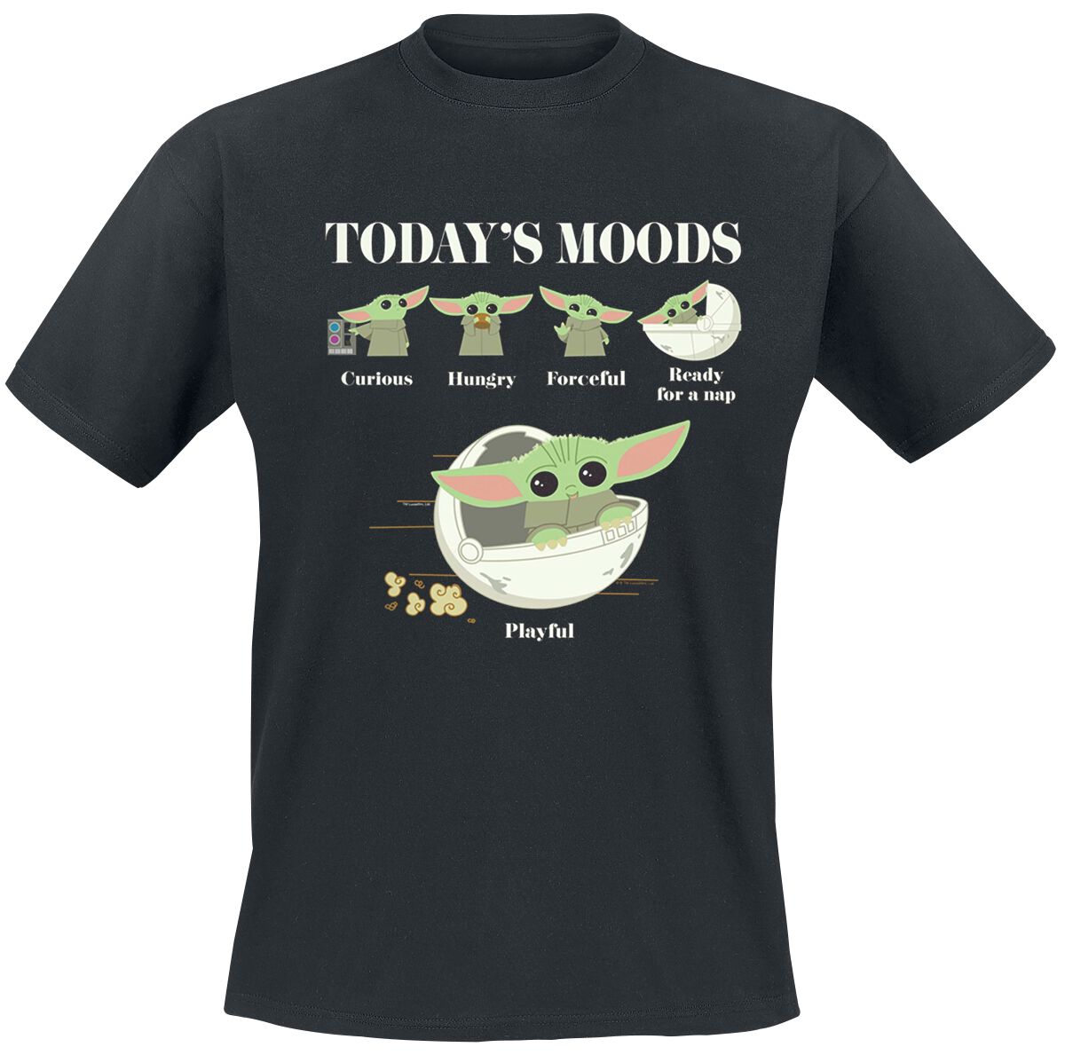 Star Wars The Mandalorian – Grogu Today`s Moods T-Shirt schwarz Star Wars The Mandalorian – Grogu Today`s Moods T-Shirt schwarz