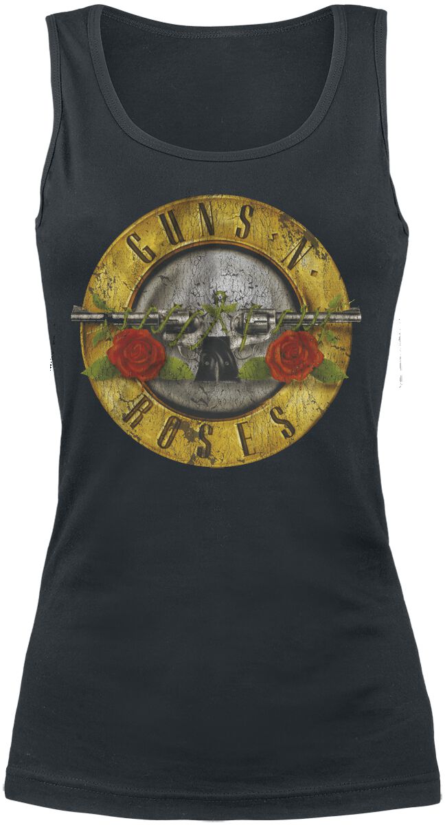 Top de Guns N' Roses - Balle Usée - S à XL - pour Femme - noir