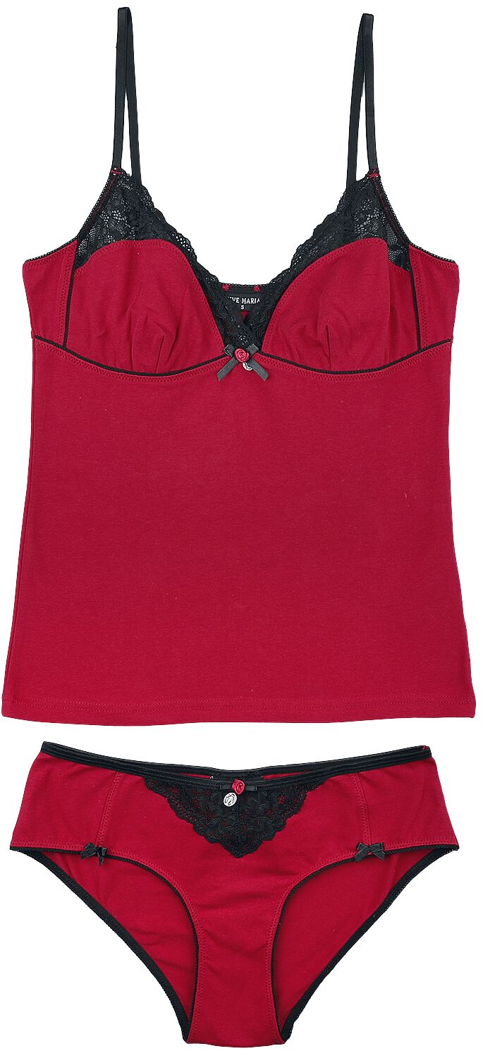 Vive Maria Lipstick Girl Set Underwear red black