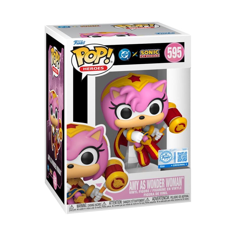 0889698889070 - Sonic x Justice League - Amy As Wonder Woman Vinyl Figur 595 Funko Pop! multicolor