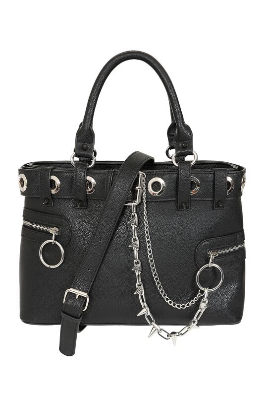 Bolsa de Mano Gótico de Banned Alternative - Chain Reaction Bag - Mujer - Negro