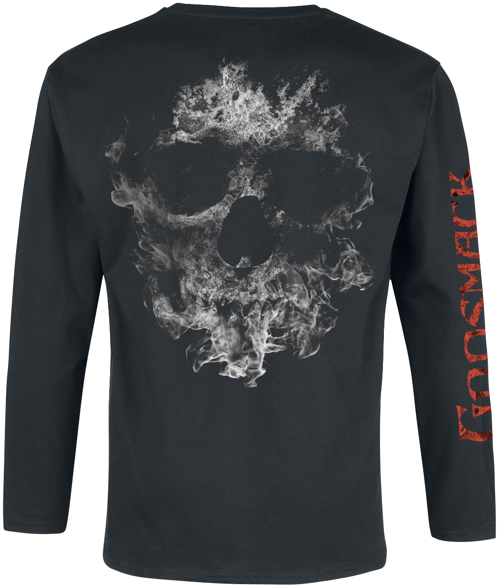 4068143384810 - Smoke Skull Langarmshirt schwarz in 4XL