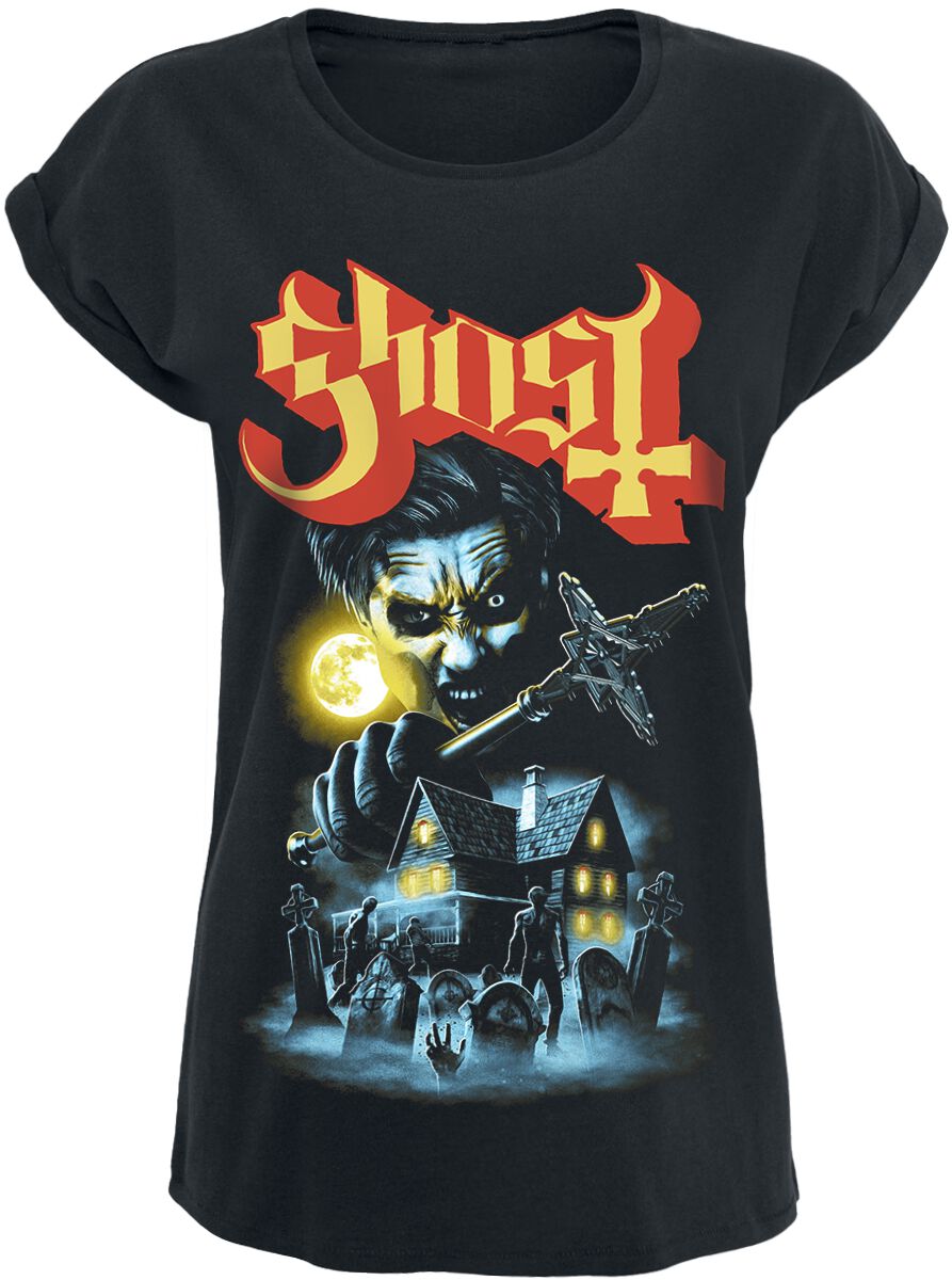Ghost T-Shirt - By The Cemetery - M bis 4XL - für Damen - Größe 3XL - schwarz  - Lizenziertes Merchandise!