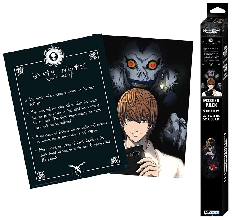 Poster de Death Note - Light & Death Note - Poster 2er Set Chibi Design - pour Unisexe - Standard