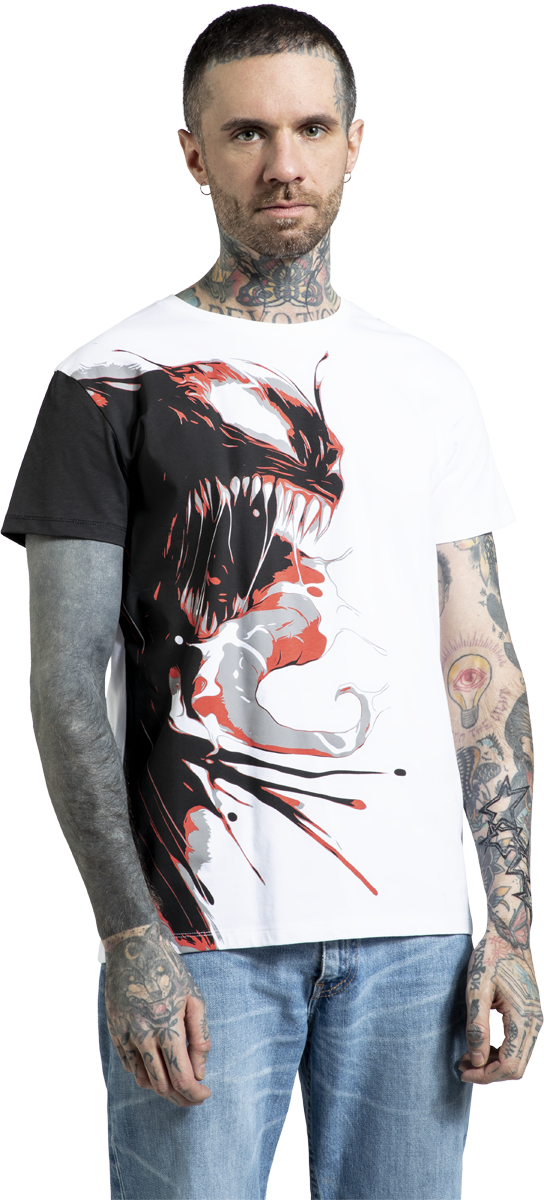 Thumbnail - Spider-Man Venom T-Shirt weiß schwarz in L