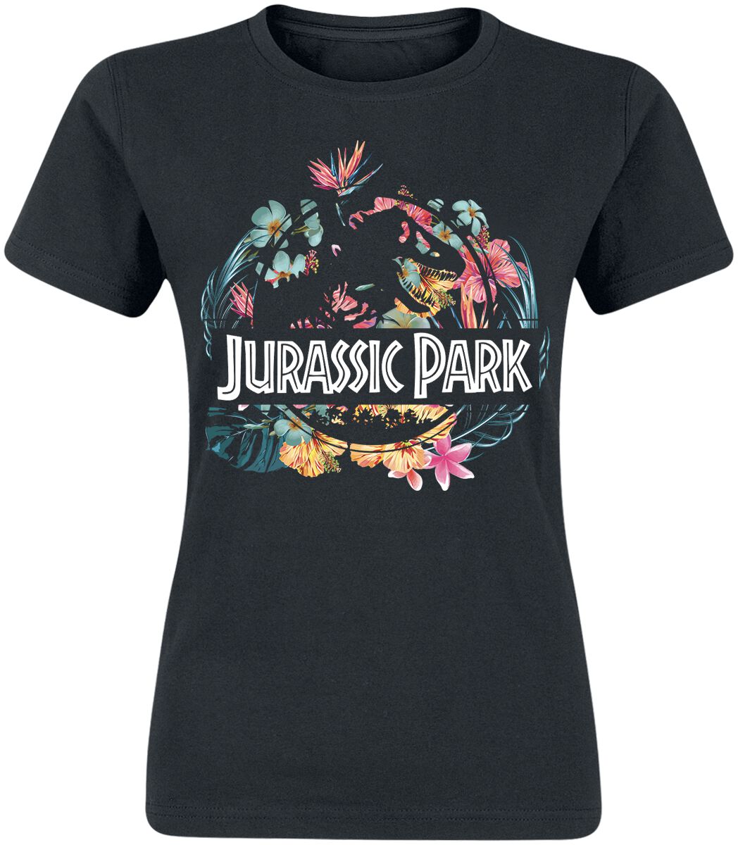 T-Shirt - Tropical Flower - S bis XL - für Damen - Größe XL - schwarz - Lizenzierter Fanartikel - Frauen - female