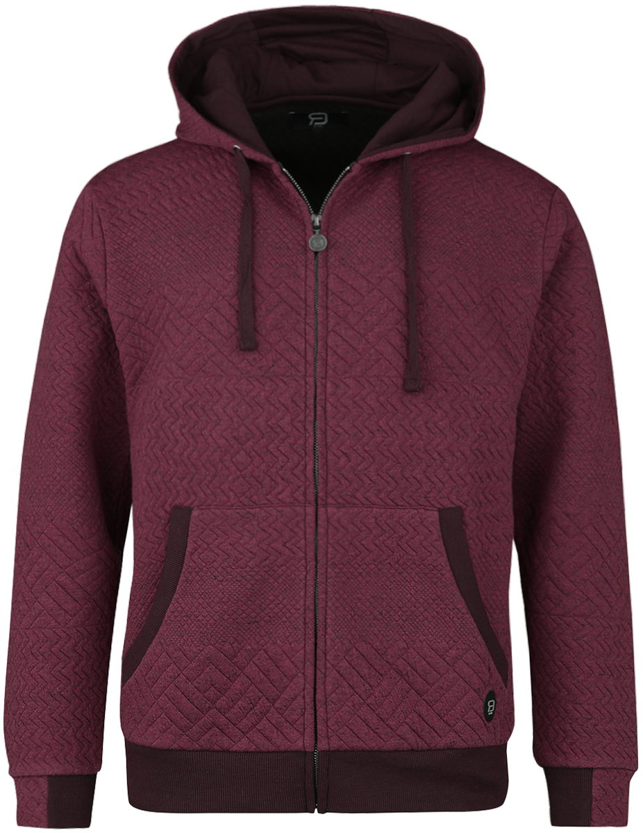 RED by EMP - Hoody Jacket With Quilted Structure - Kapuzenjacke - bordeaux - EMP Exklusiv!