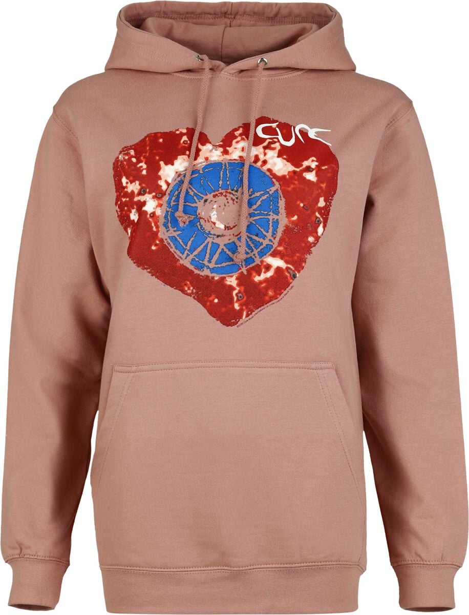 Felpa con cappuccio  di The Cure - Heart - S a 3XL - Donna - rosa pallido