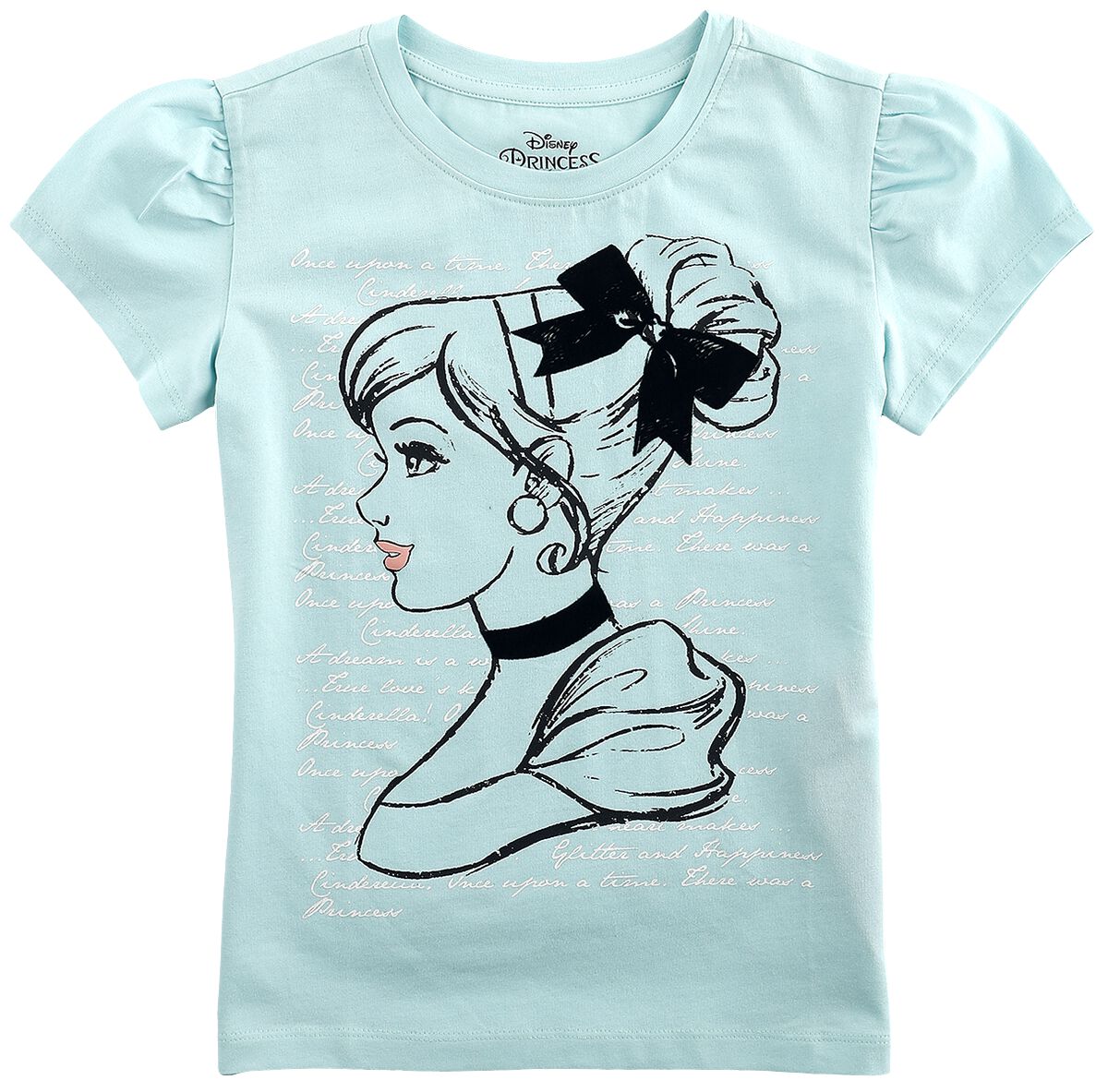 T-shirt Disney de Cendrillon - Cinderella - 98 à 134/140 - pour filles - bleu clair