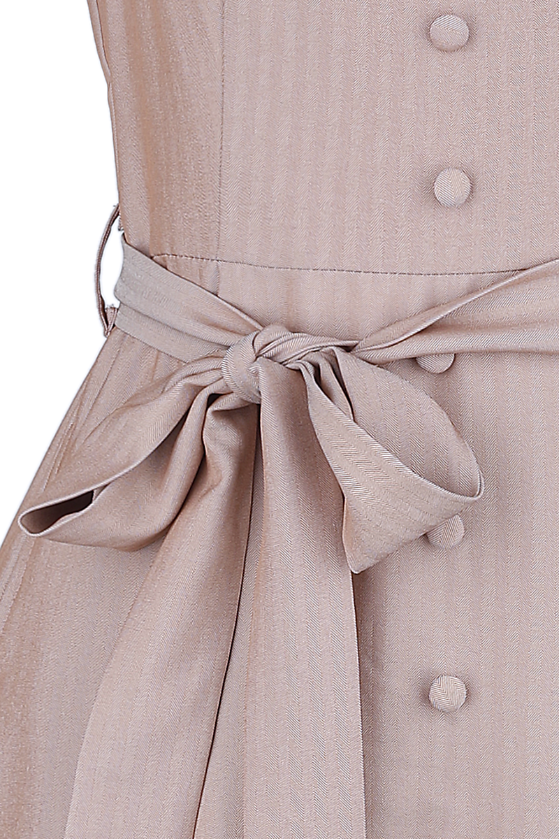 H&R London Eleni Swing Dress Mittellanges Kleid rosa - 16.00% Rabatt