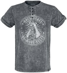 T-Shirt mit großem Skull Frontprint, Rock Rebel by EMP, T-Shirt