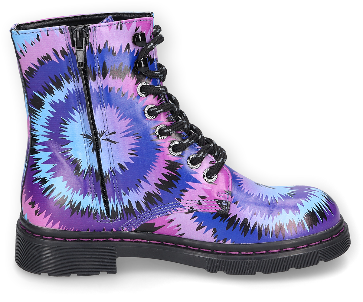 Dockers by Gerli Batik Schnürboot Boot lila schwarz
