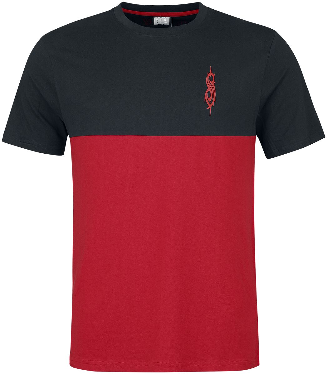 T-Shirt Manches courtes de Slipknot - Amplified Collection - Logos - S à XXL - pour Homme - noir/rou
