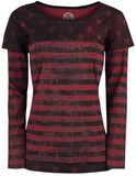 Stars and Stripes Longsleeve, RED by EMP, Langarmshirt