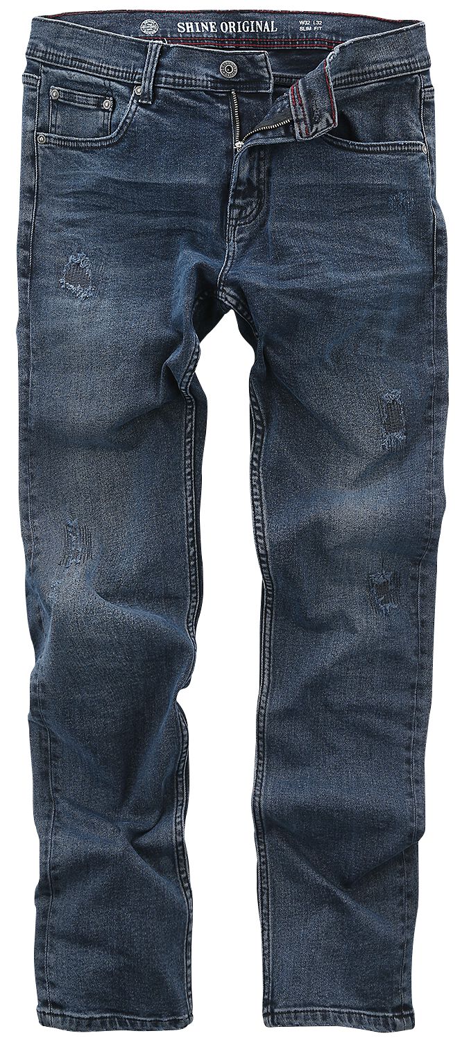 Shine Original Slim Fit Jeans Ash Blue Jeans dark blue