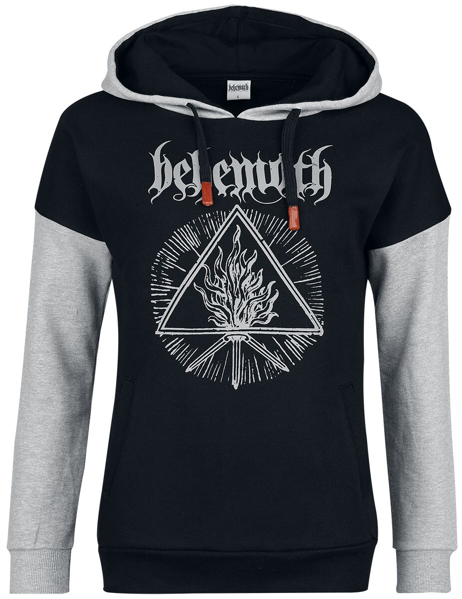 Sudadera con capucha  de Behemoth - Logo - Mujer - jaspeado negro/gris