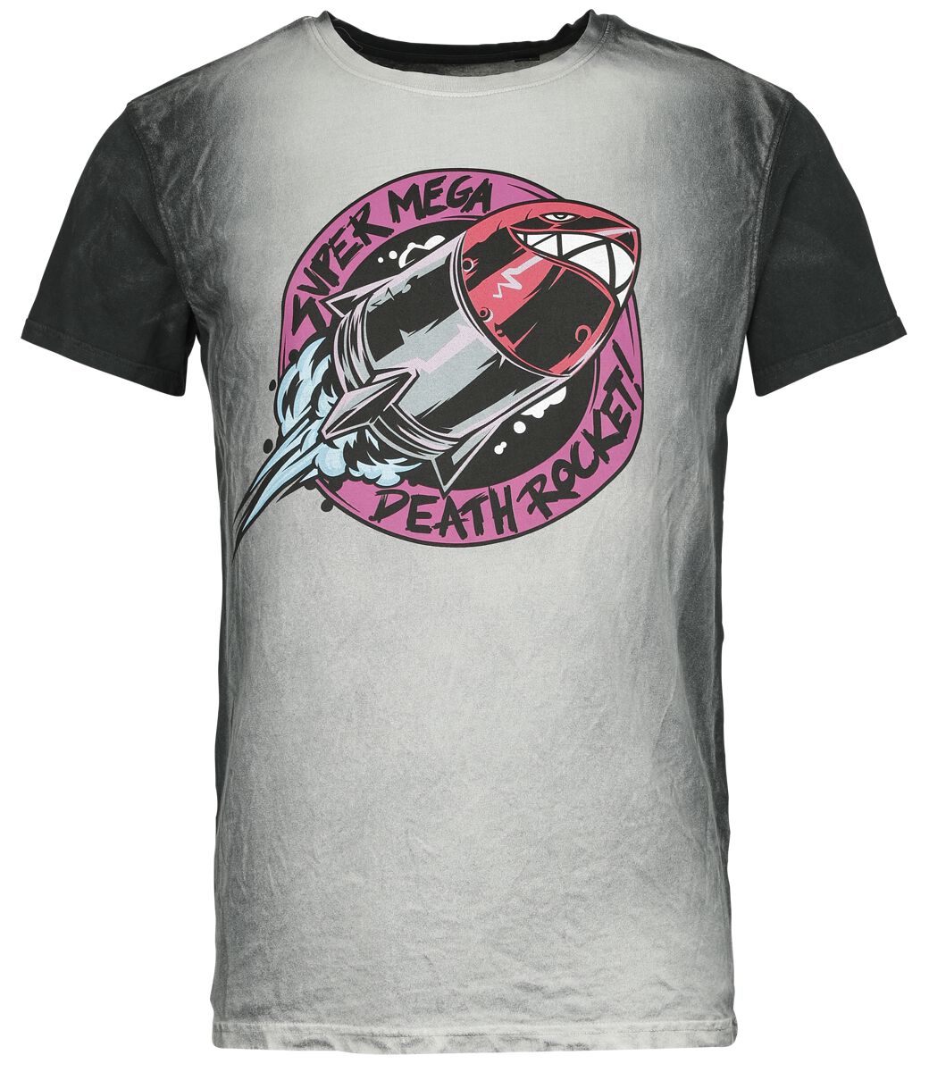 T-Shirt Manches courtes Gaming de League of Legends - Arcane - Jinx - Rocket - S - M - pour Homme - noir/blanc