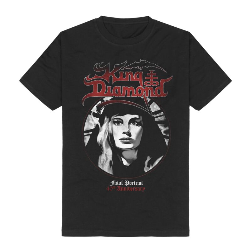 King Diamond T-Shirt - Fatal Portrait 40th Anniversary Symbol - M bis 3XL - für Männer - Größe M - schwarz  - Lizenziertes Merchandise!