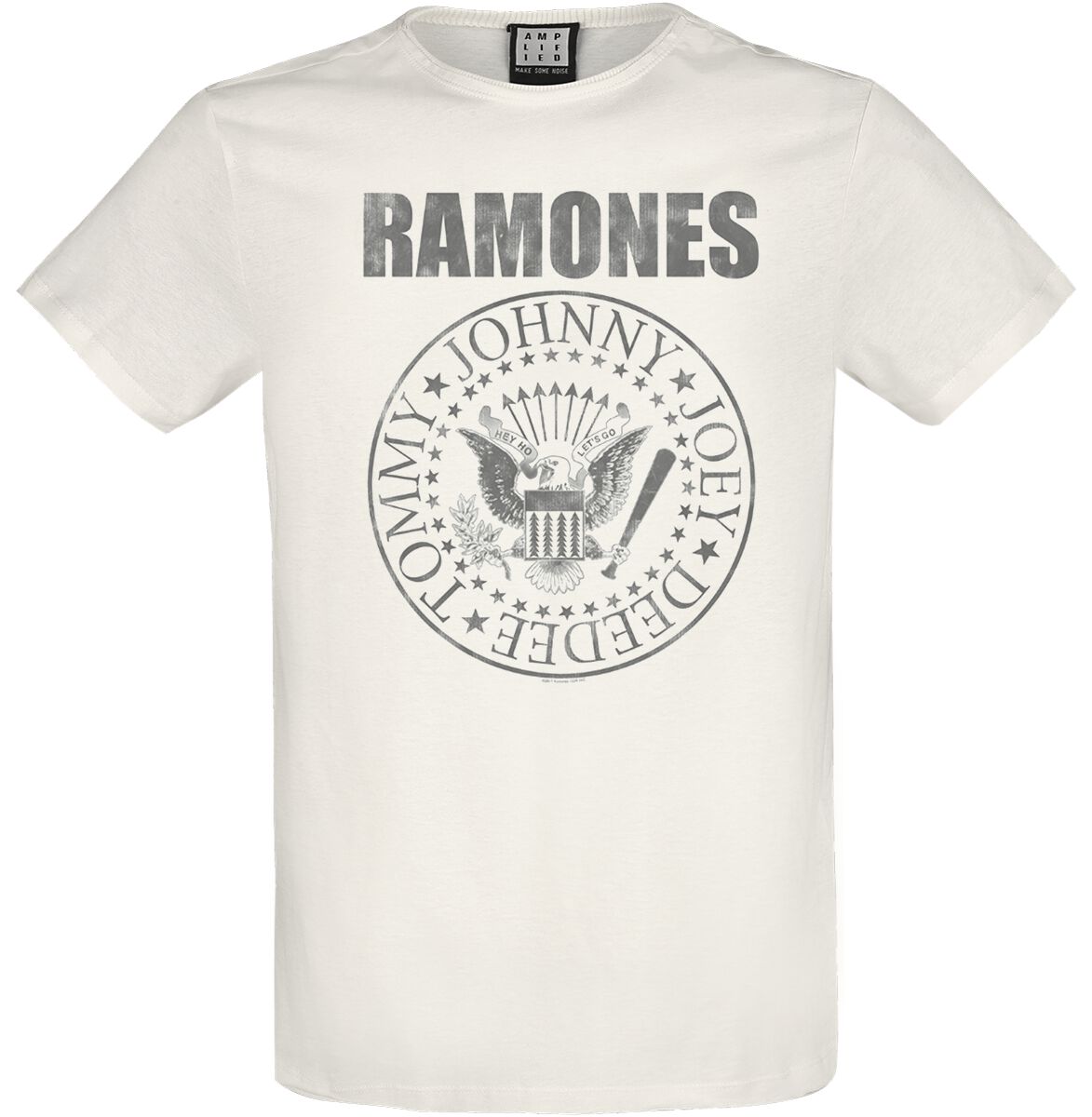 Ramones - Amplified Collection - Vintage Shield - T-Shirt - Uomo - bianco
