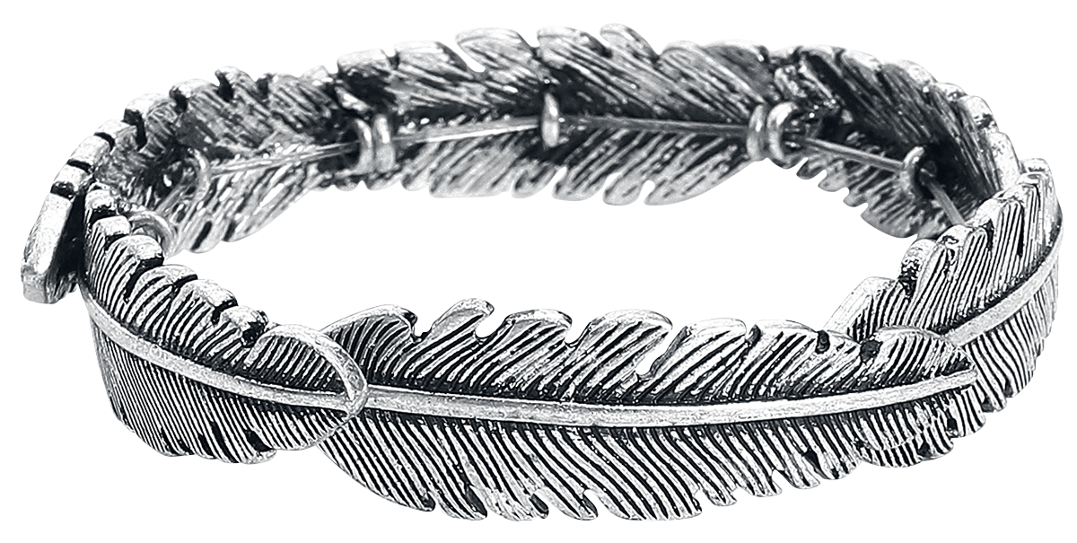 Black Premium by EMP  Bracelet - Feathers - for Women - silver-coloured