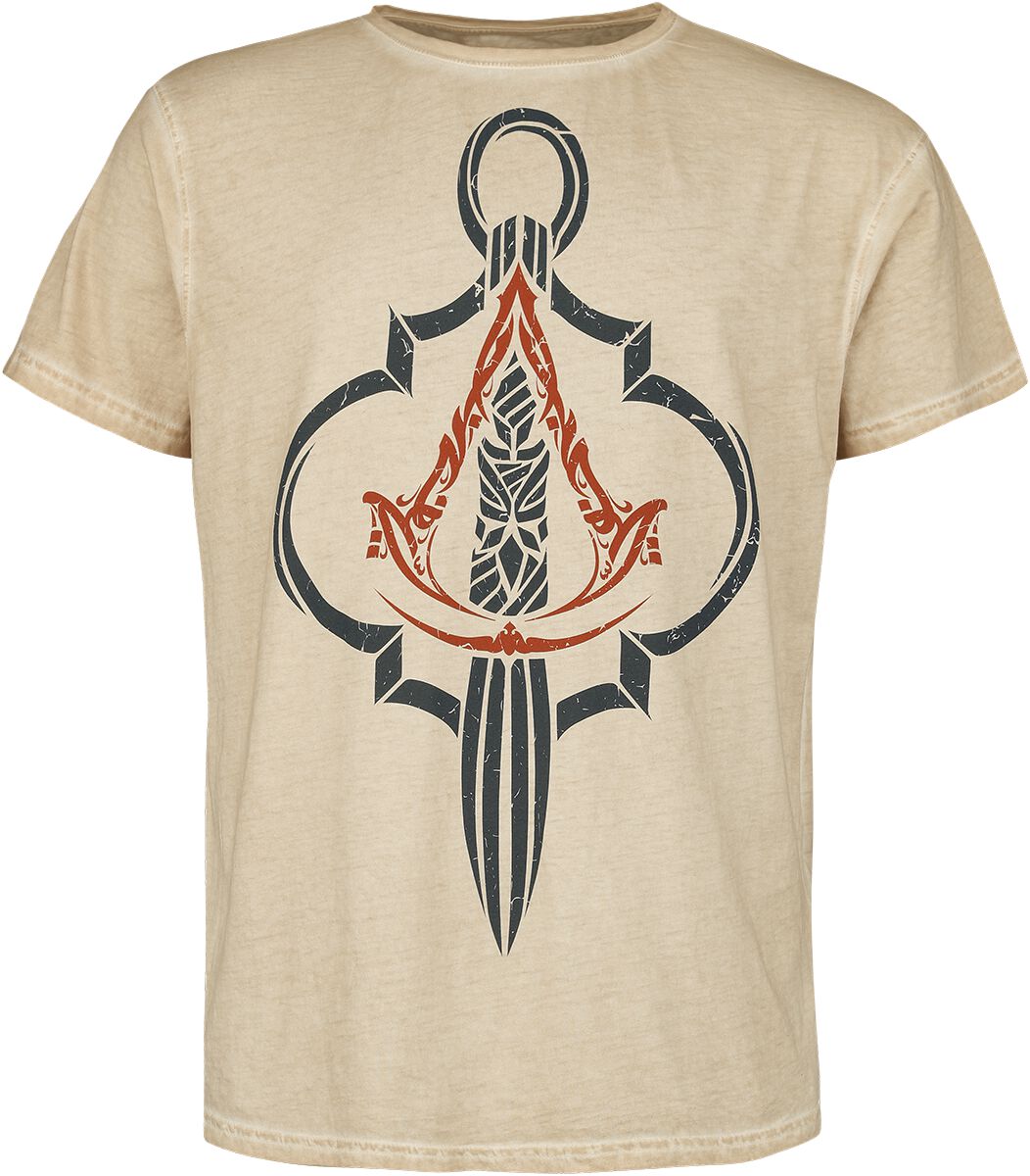 Assassin`s Creed - Gaming T-Shirt - Mirage - Crest - S bis XXL - für Männer - Größe S - beige  - EMP exklusives Merchandise!