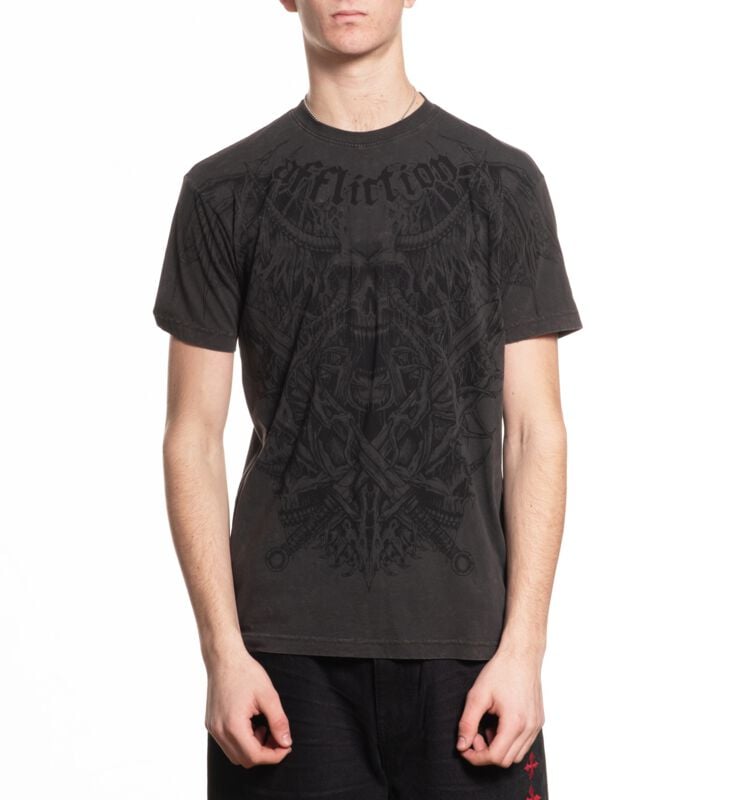 T-Shirt Manches courtes  de Affliction - Tortured S/S Tee - M à XXL - pour Homme - noir