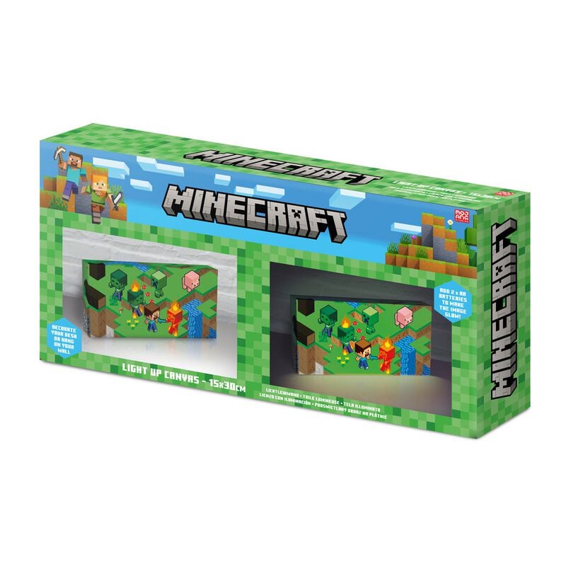 Lampe de chevet Gaming de Minecraft - Sometric Leuchtleinwand - pour Indifférent - multicolore