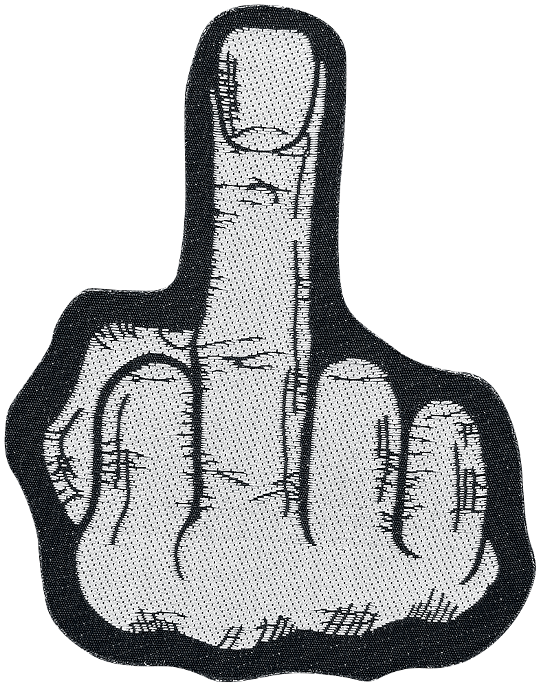 Finger  Patch - black-white