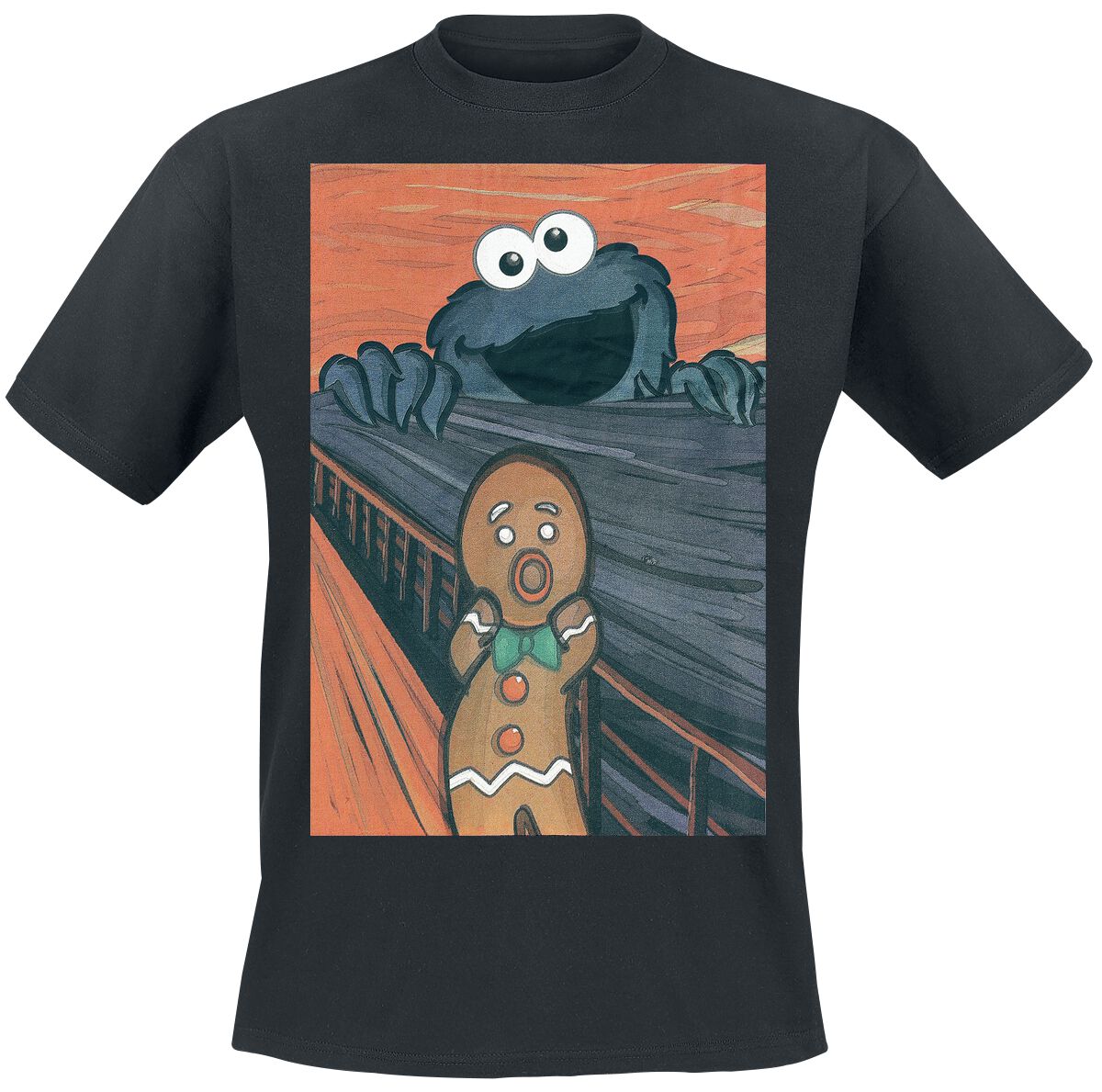 Sesame Street The Cookie Monster - Scream T-Shirt black