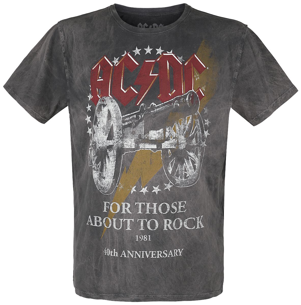 Image of AC/DC For Those About To Rock 40th Anniversary T-Shirt charcoal