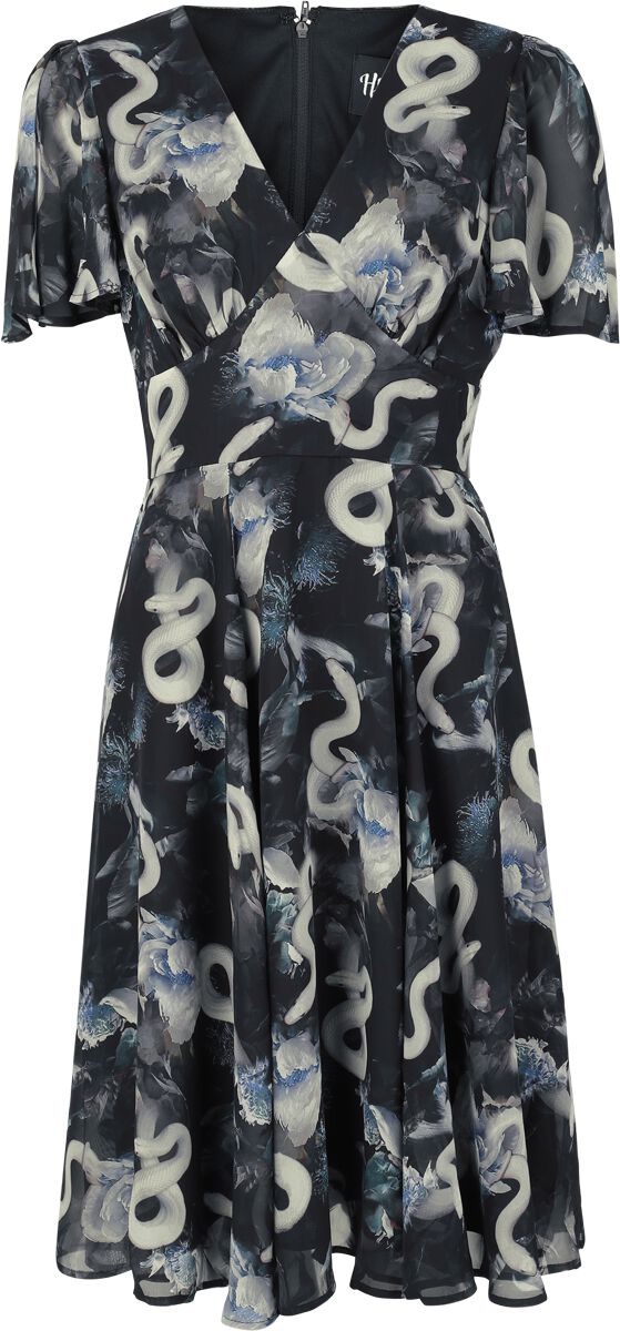 Kleid knielang - Serpent Dress - XS bis XXL - für Damen - Größe XS - schwarz - Frauen - female