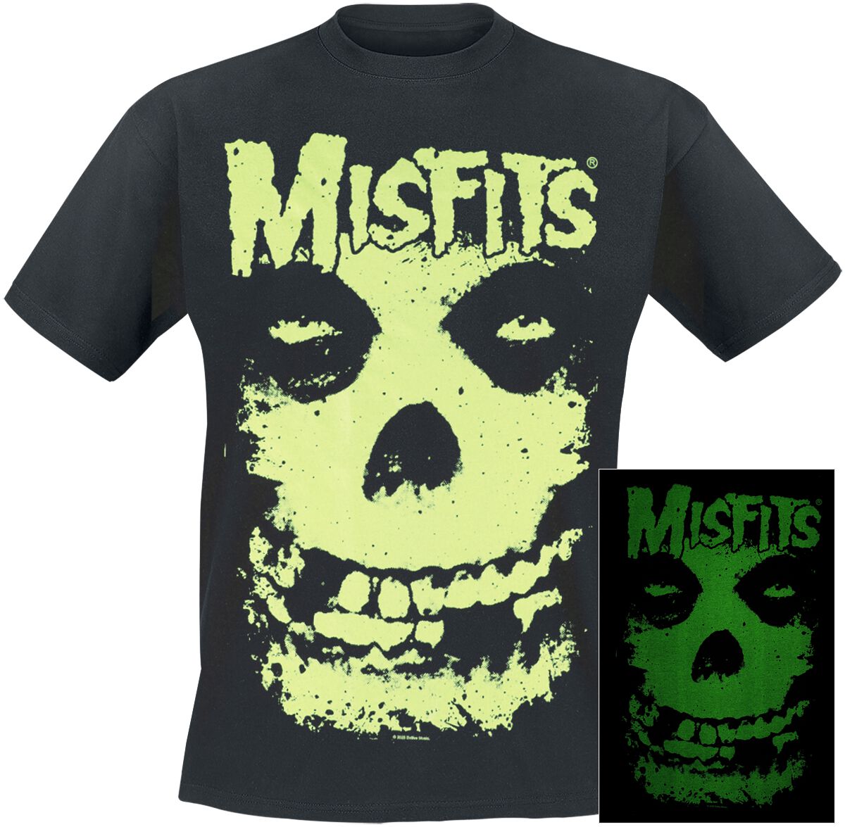 Levně Misfits Splat Art - Glow In The Dark Tričko černá